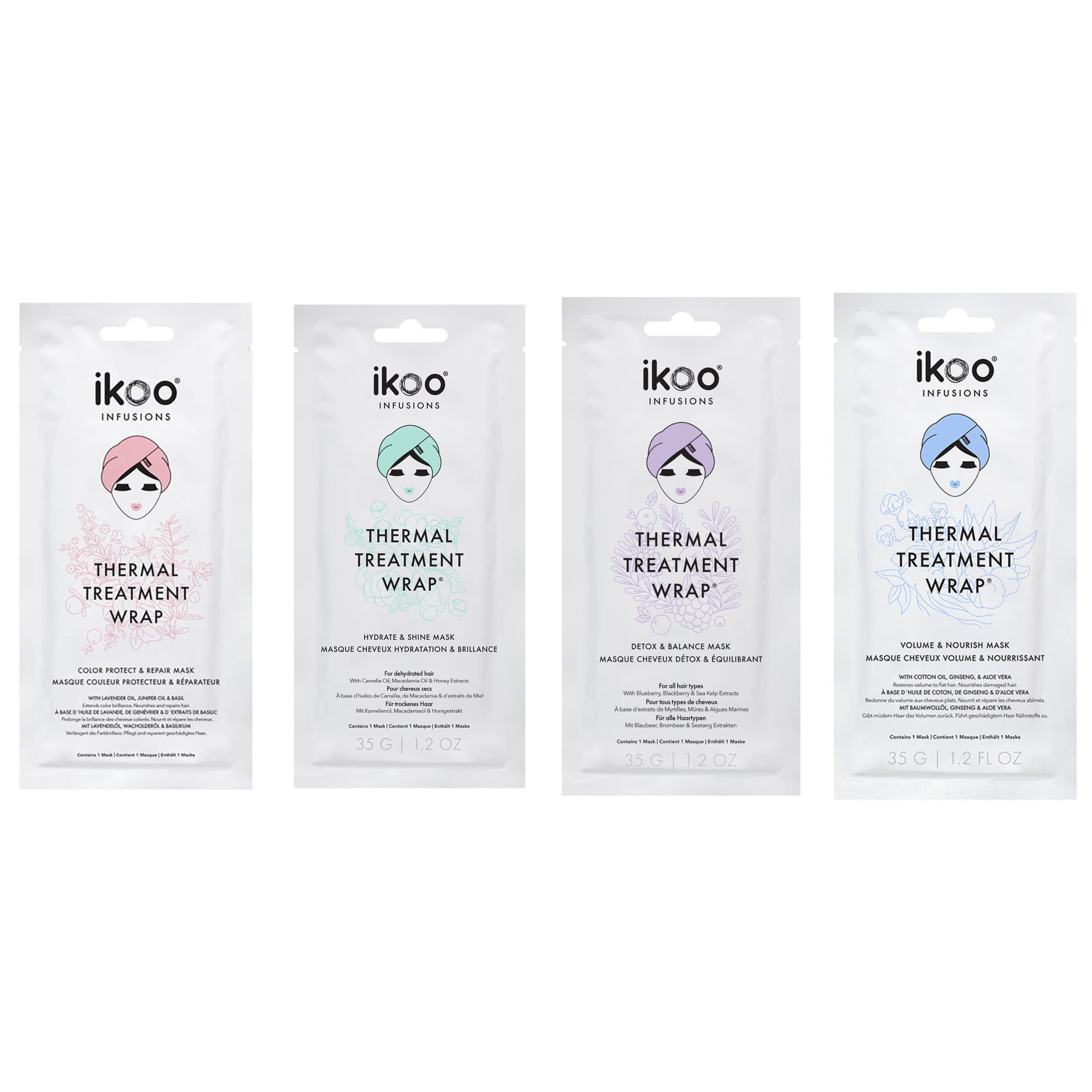 Ikoo Pack of 4 Thermal Treatment Wrap | Blendderella